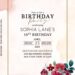 8+ Dark Romance Burgundy Floral Invitation Templates