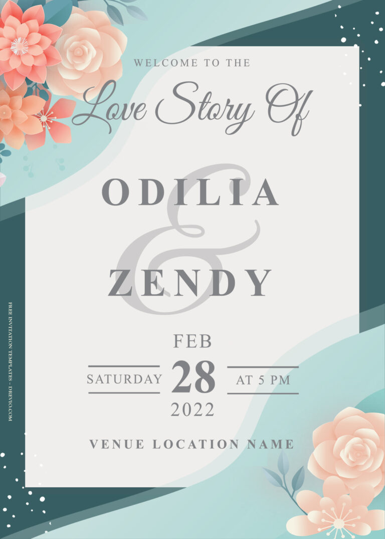 8+ Greenery Floral Gold Wedding Invitation Templates Title