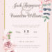8+ Pink Romance Gold Floral Wedding Invitation Templates Title