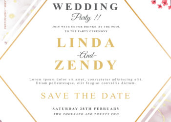 8+ Purple Delight Floral Gold Wedding Invitation Templates Title