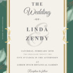 8+ Spring In Green Floral Gold Wedding Invitation Templates
