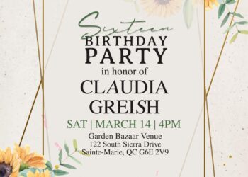 8+ Watercolor Bright Sunflower Birthday Invitation Templates