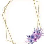 Blue Watercolor Flower Rectangle Wedding Invitation