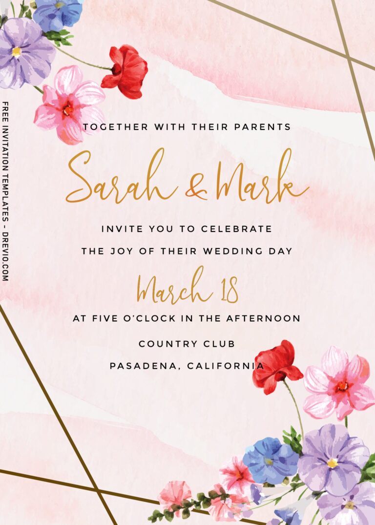 7+ Botanical Boho Floral Vines Wedding Invitation Templates For Modern Couples
