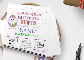Free Editable PDF Adorable Easter Egg Hunt Invitation Templates