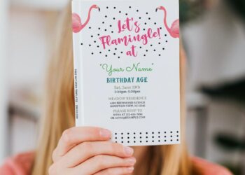 (Free Editable PDF) Adorable Flamingo Flamingle Birthday Invitation Templates with pink flamingo