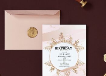 (Free Editable PDF) Aesthetic Dried Greenery Invitation Templates