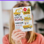 (Free Editable PDF) Super Cool Construction Themed Birthday Invitation Templates