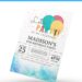 (Free Editable PDF) Fun Let's Party Kids Birthday Invitation Templates with beautiful blue watercolor accent