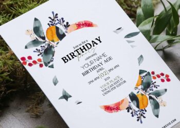 (Free Editable PDF) Greenery Garden Summer Invitation Templates with gorgeous foliage