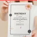 (Free Editable PDF) Modest Blossoming Daisy Birthday Invitation Templates