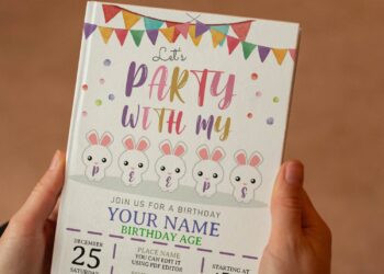 (Free Editable PDF) Lovely Party With My Peeps Kids Birthday Invitation with cute wording