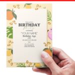 (Free Editable PDF) Cute Fresh Orange Birthday Invitation Templates