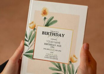 (Free Editable PDF) Delicate Spring Calendula Flower Invitation Templates with gorgeous watercolor flower