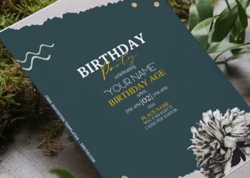 (Free Editable PDF) Stylish Spring Floral Invitation Templates with paper blooms