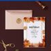 Free Editable Simply Elgance Autumn Garden Birthday Invitation Templates