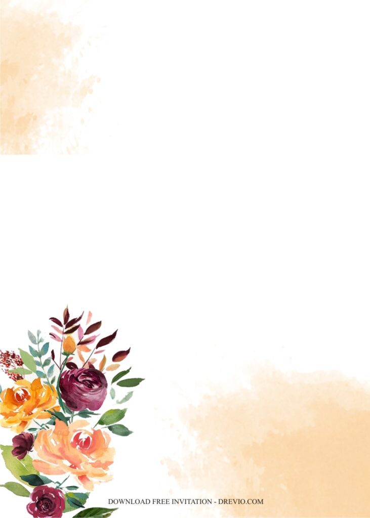 Orange Tropical Flower Watercolor3