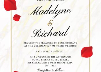 11+ Romantic French Rose Wedding Invitation Templates For Modern Couples