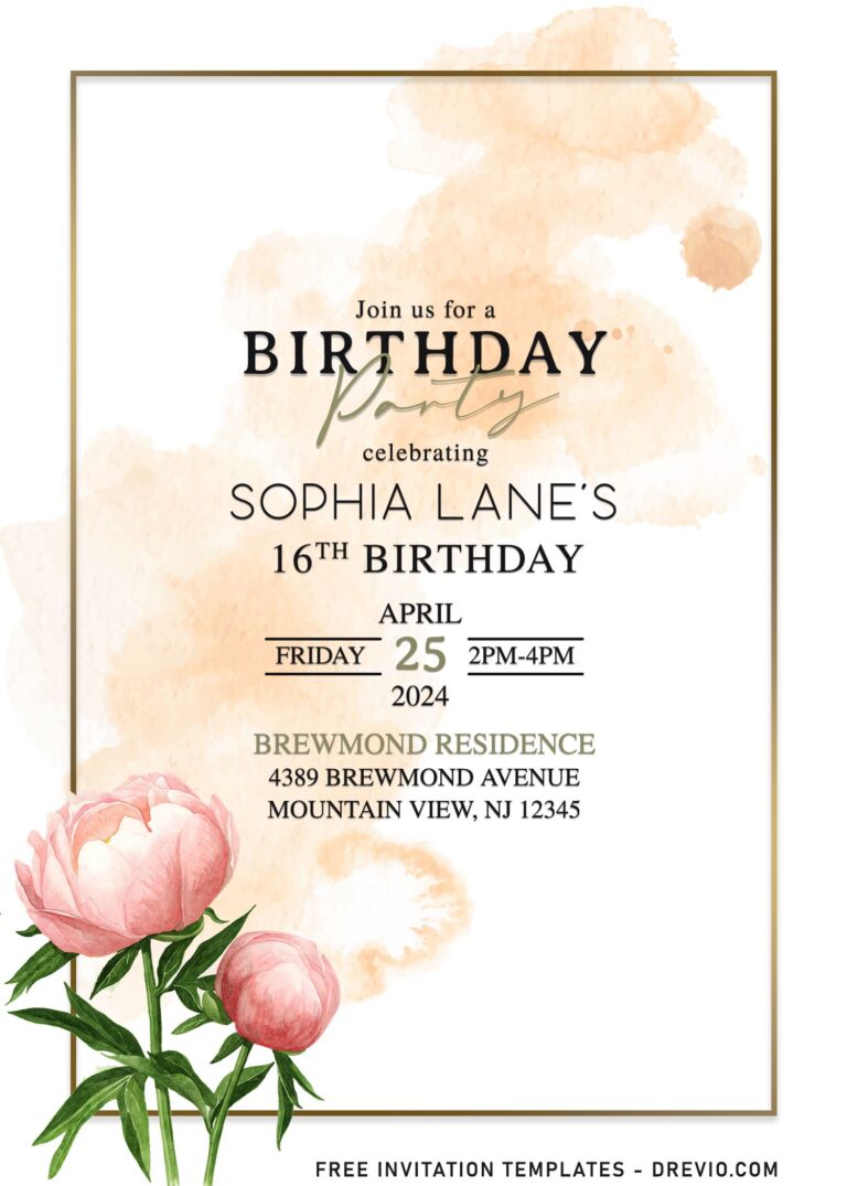 9+ Minimalist Tulip Floral Birthday Invitation Templates