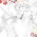 Watercolor Flower in White Marble6