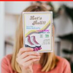 (Free Editable PDF) Let’s Roll Roller Skating Birthday Invitation Templates