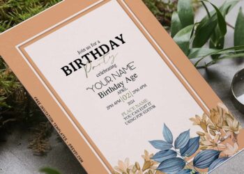 Free Editable PDF Delicate Watercolor Floral Wedding Anniversary Invitation Templates