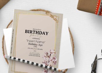Free Editable PDF Enchanting Japanese Sakura Birthday Invitation Templates E