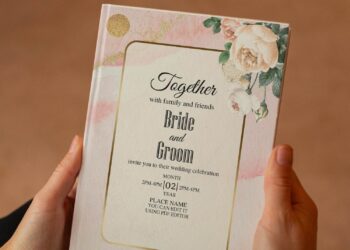 Free Editable PDF Gleaming Spring Gold Wedding Invitation Templates