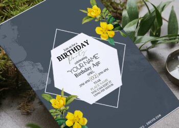 Free Editable PDF Gorgeous Jasmine Orchid Floral Invitation Templates