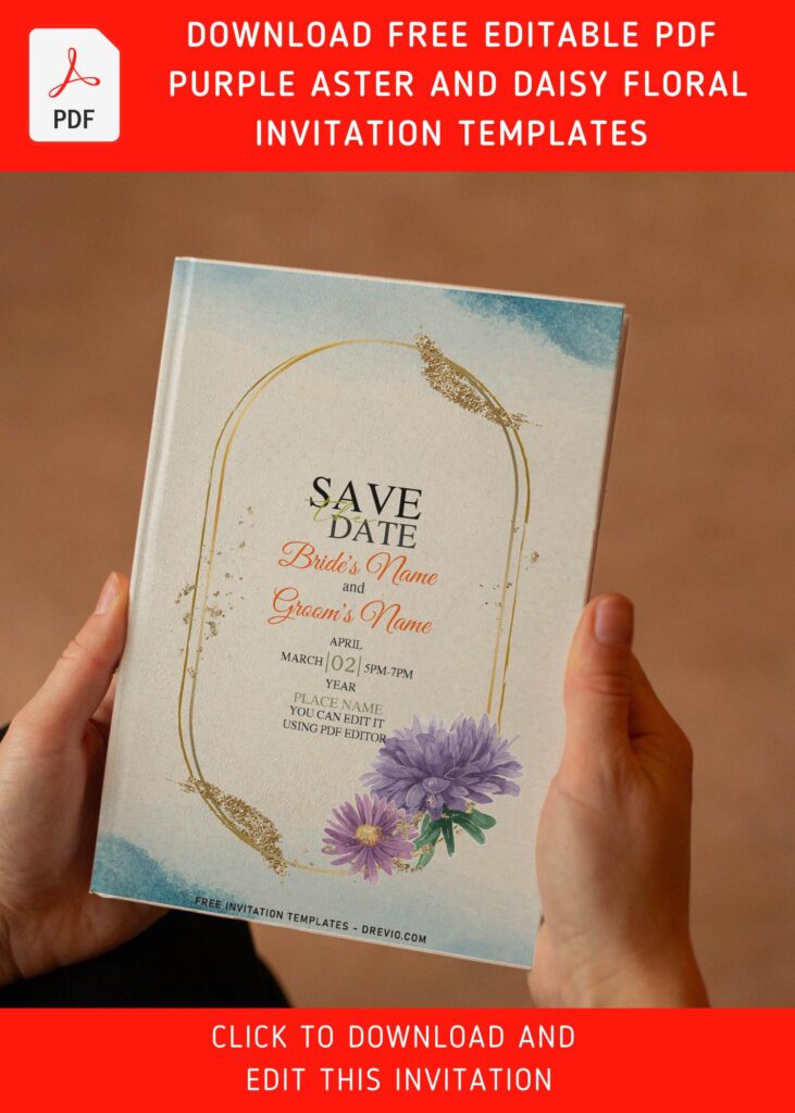 Free Editable PDF Purple Floral Wedding Invitation Templates e