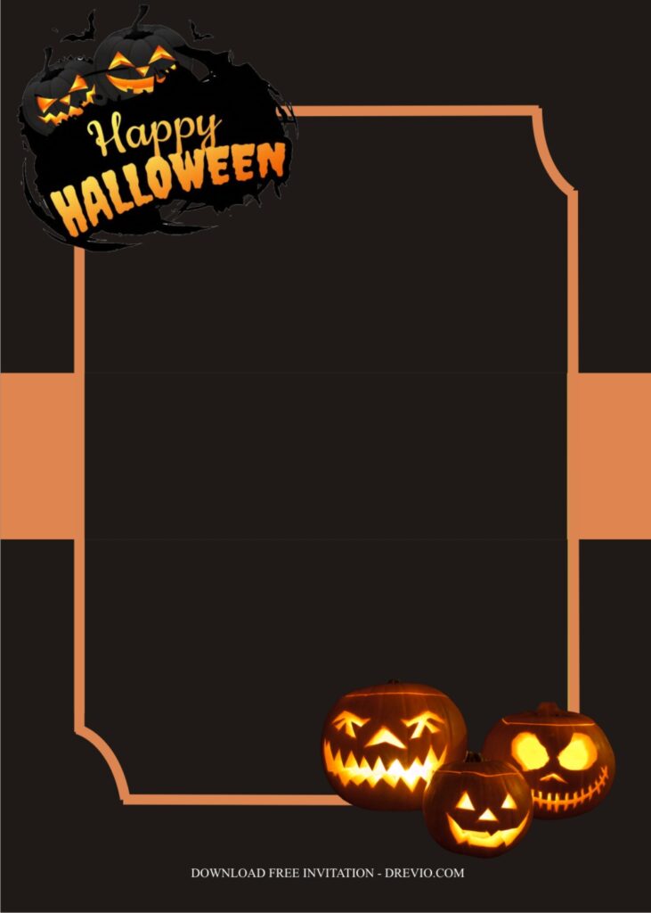 halloween for kids invitation template3