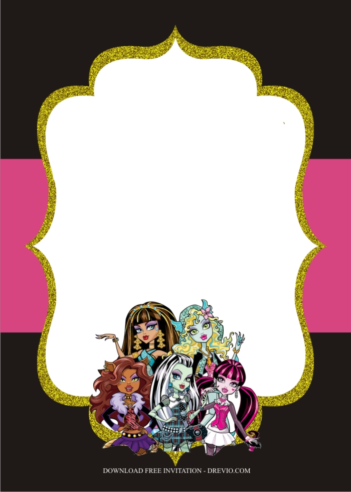 monster high invitation template1