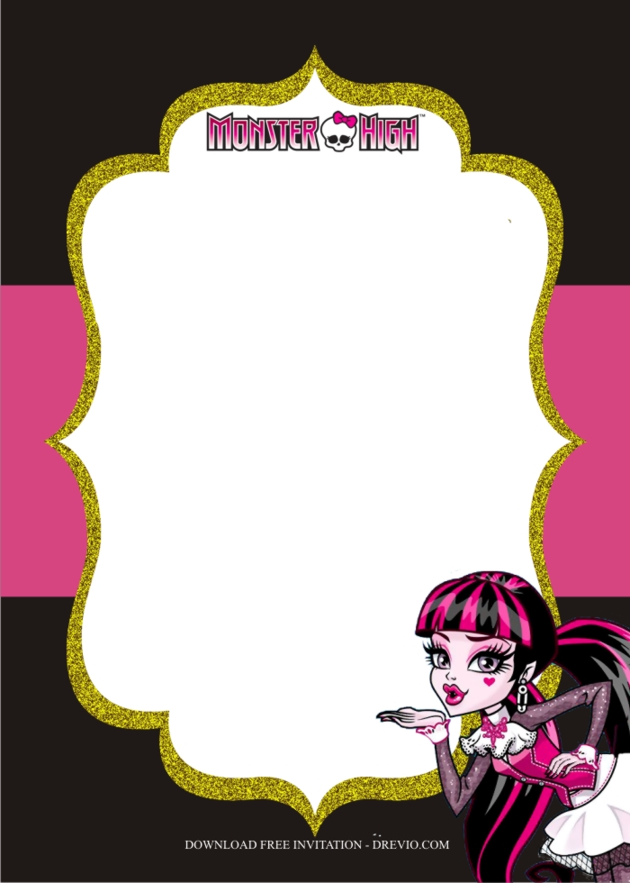 monster high invitation template11
