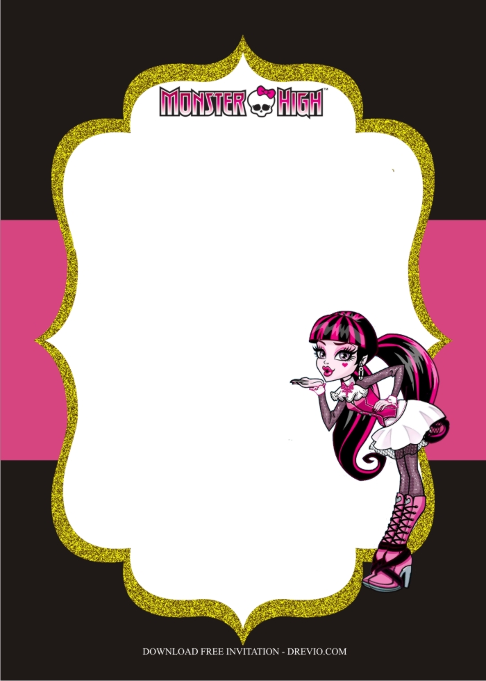 monster high invitation template7