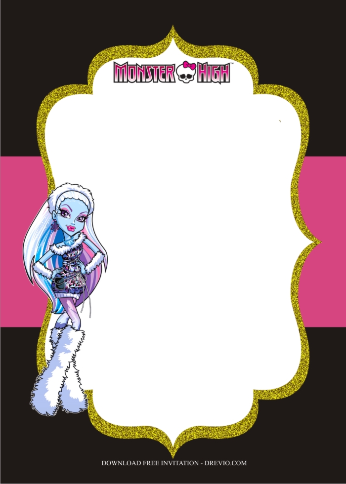 monster high invitation template8