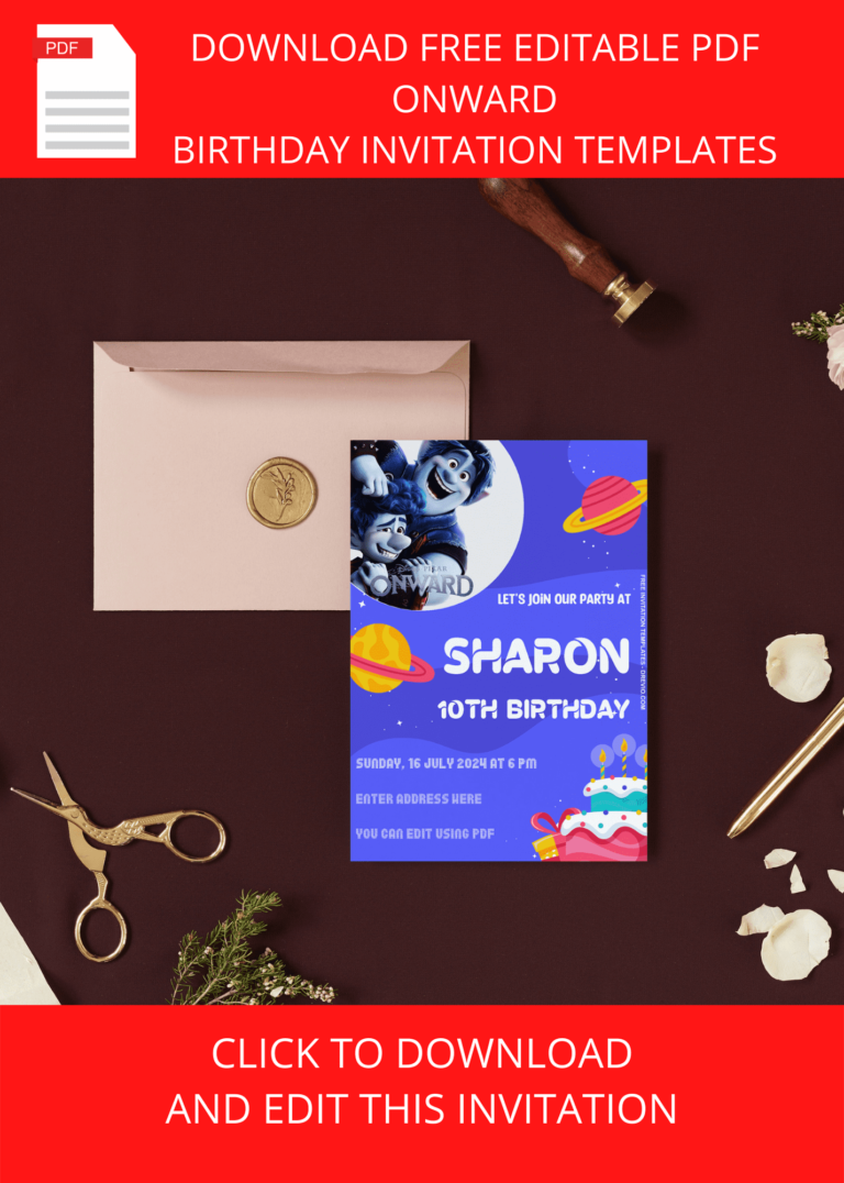 Onward Birthday Invitation Templates Example One