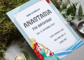 Little Mermaid Birthday Invitation Templates Example Four