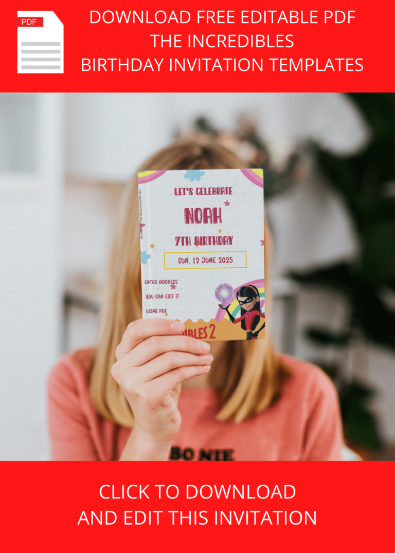 The Incredibles Birthday Invitation Templates Example Five
