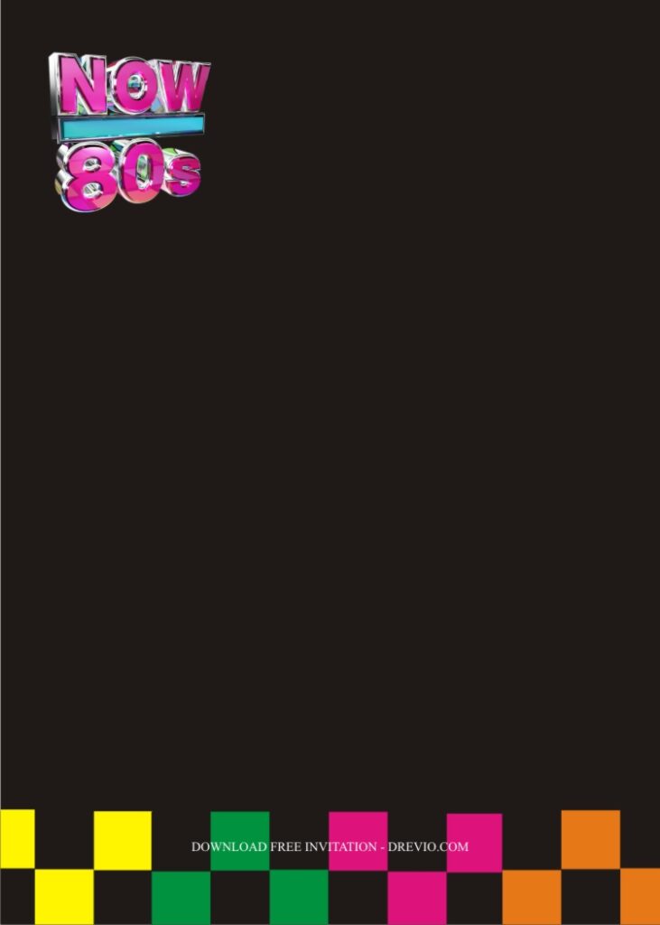 80s invitation template4