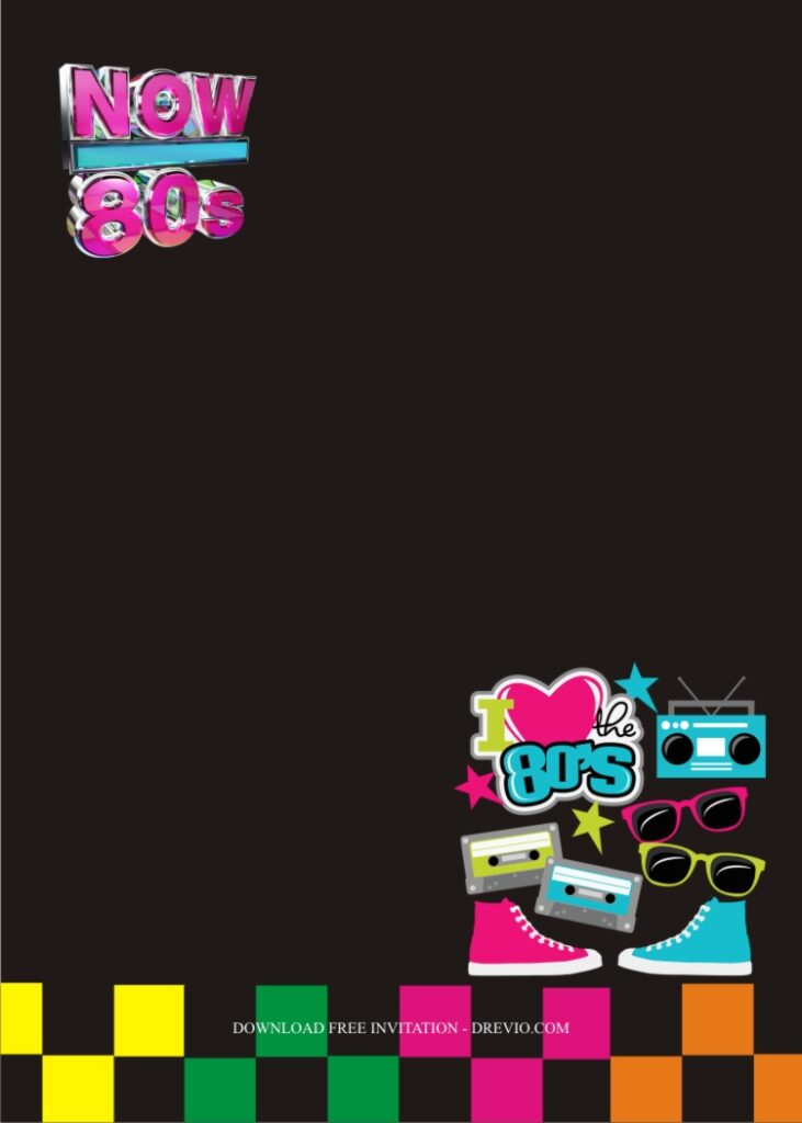 80s invitation template5