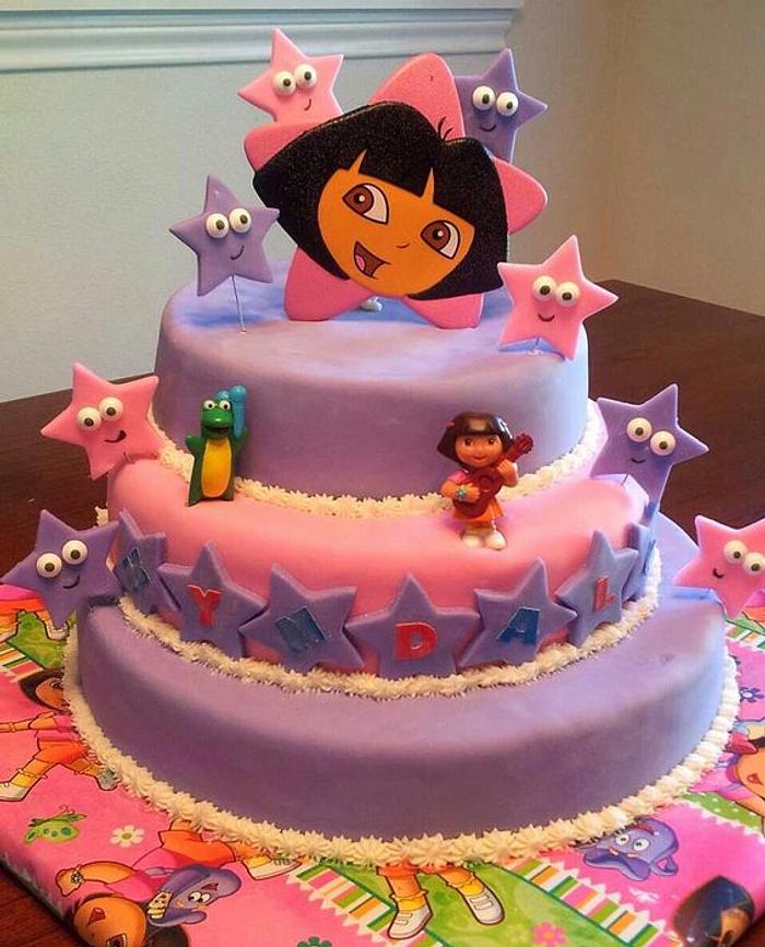 Dora Themed Birthday Cakes (Credit: cakesdecor)