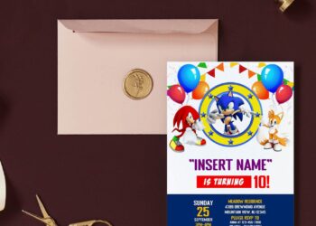(Free Editable PDF) The Spiky Quickster Sonic The Hedgehog 2 Birthday Invitation Templates with