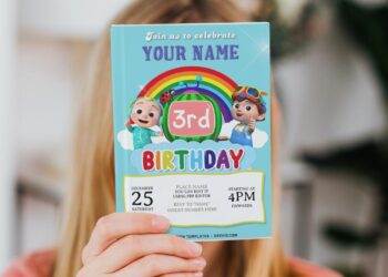 Free Editable PDF Cute Rainbow Kids Birthday Invitation Templates
