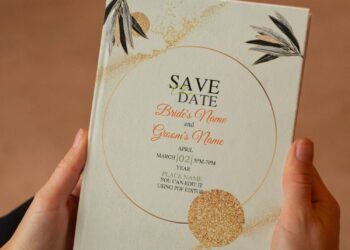 (Free Editable PDF) Exquisite Glitter Gold & Willow Greenery Invitation Templates with