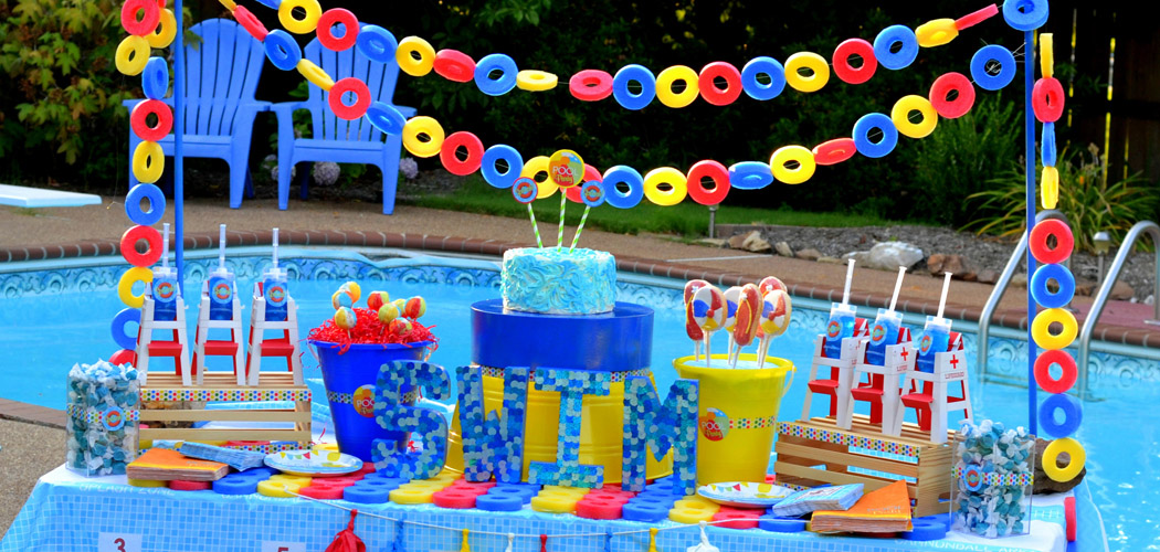 Summer Pool Party Decoration (Credit: Birthday Express)