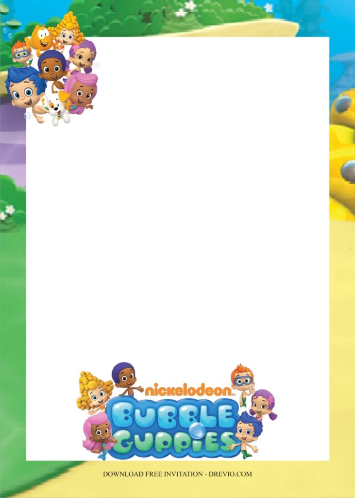 bubble guppies invitation template2
