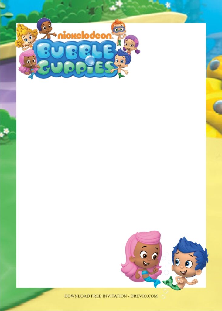 bubble guppies invitation template4
