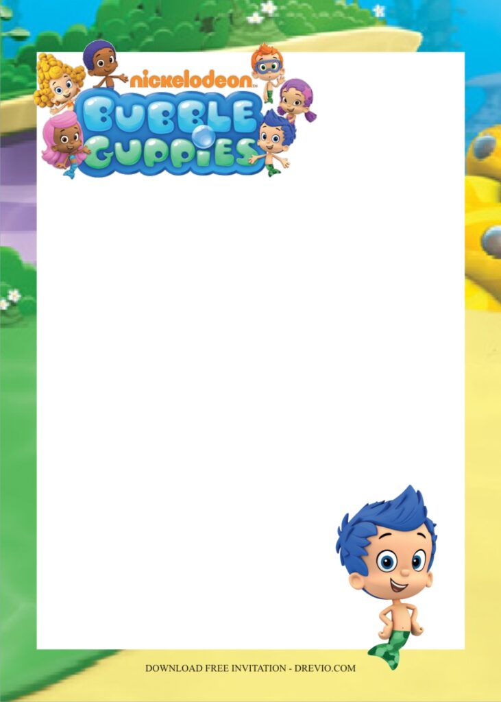 bubble guppies invitation template5