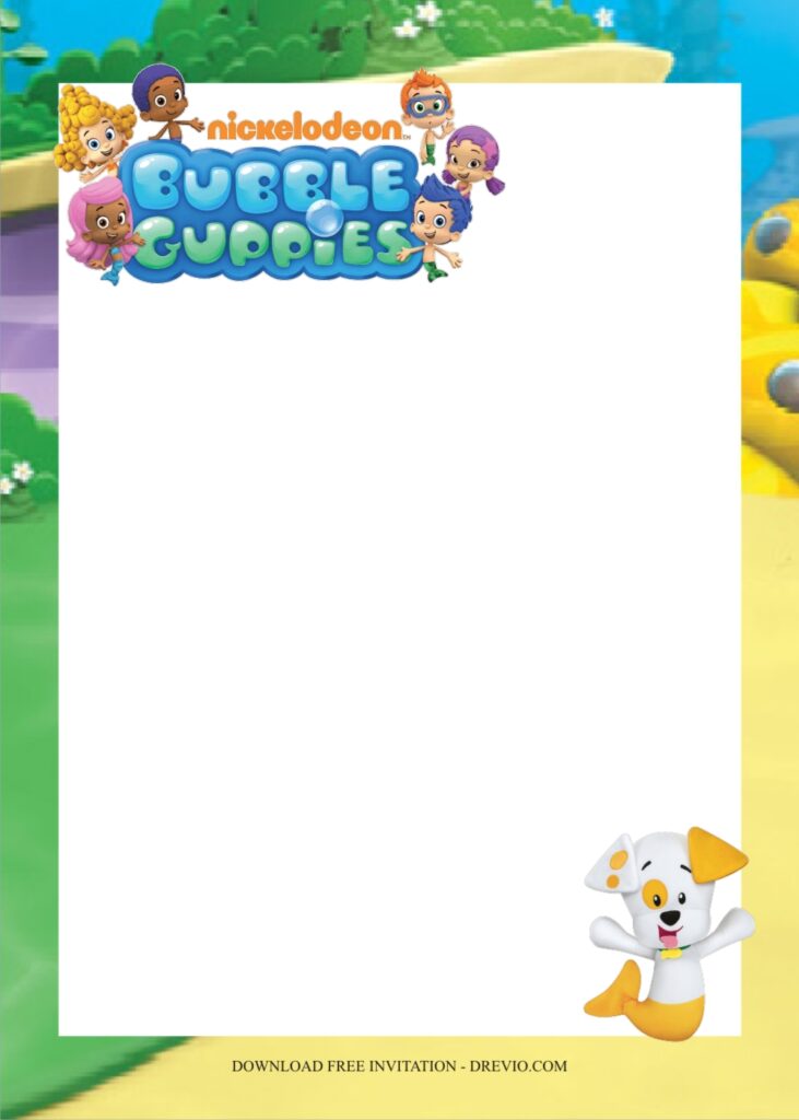 bubble guppies invitation template6