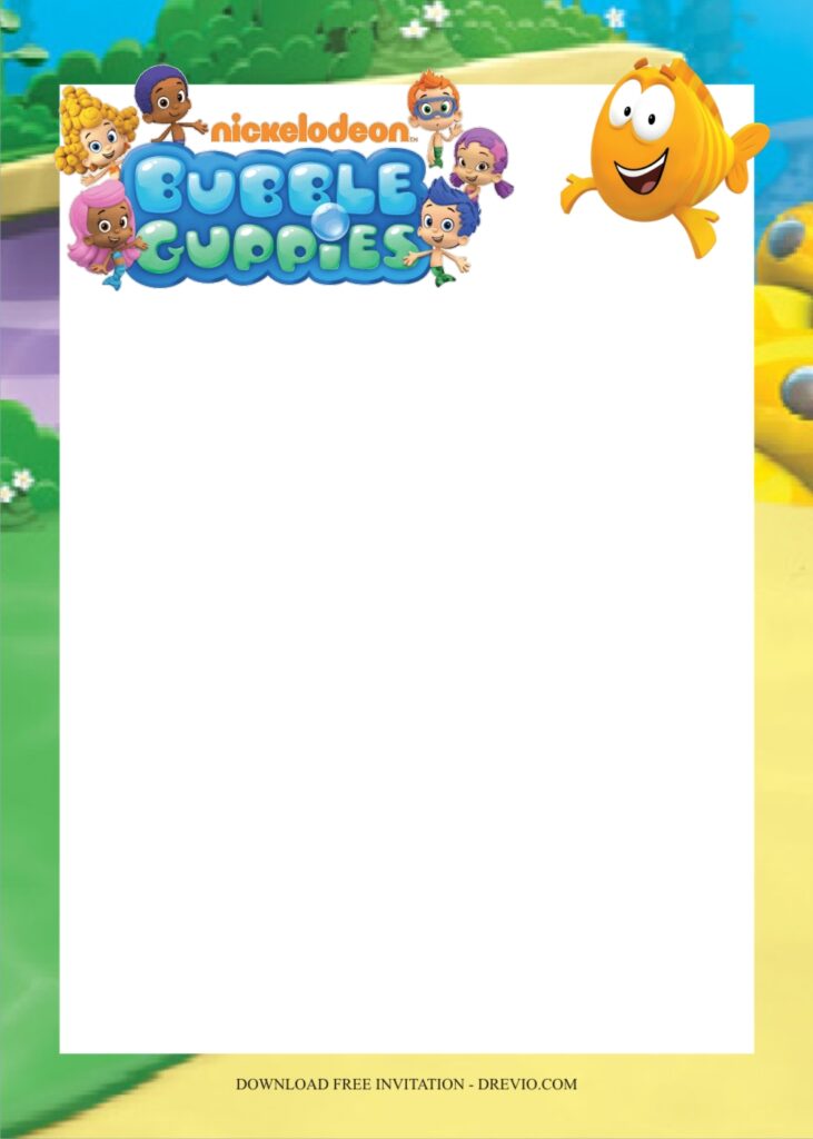 bubble guppies invitation template7